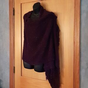 M. .ANIFATTURA  Almar Women's Fringed Embellished Shimmering  Scarf